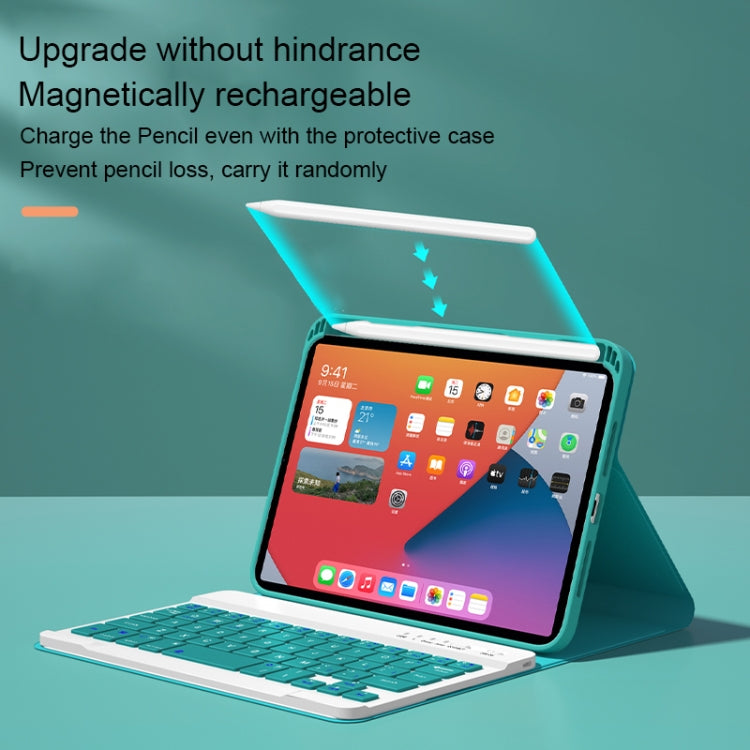 HK006D Square Keys Detachable Bluetooth Candy Color Keyboard Leather Tablet Case with Colorful Backlight & Holder for iPad mini 6(Light Purple) - For iPad mini by PMC TechLife | Online Shopping South Africa | PMC TechLife