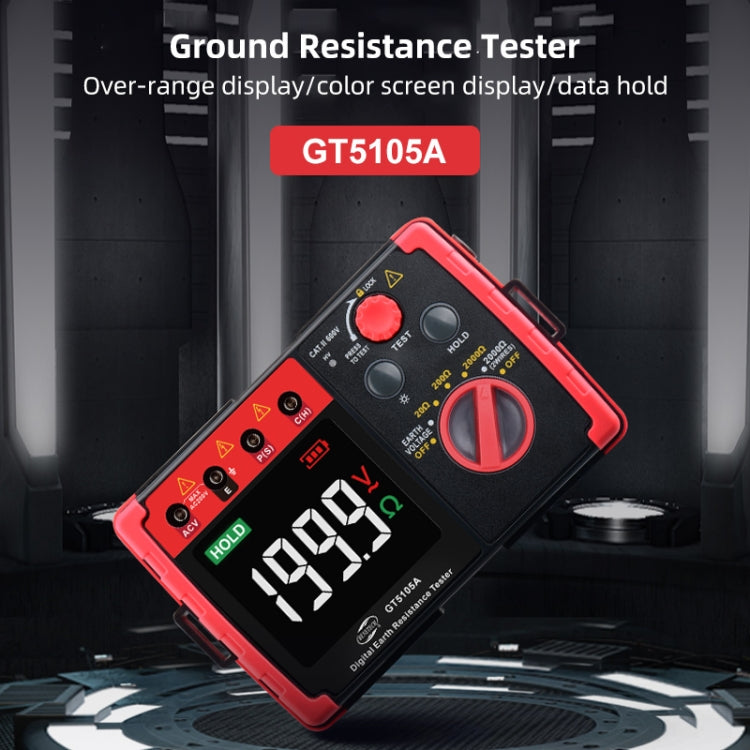 BENETECH GT5105A Professional LCD Digital Resistance Tester Meter Megger Earth Ground Resistance Voltage Tester - free shipping - PMC Jewellery - Order now!