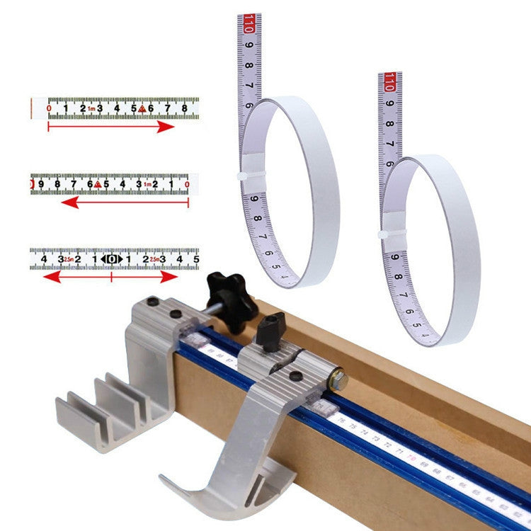 1m Sticky Scale Steel Ruler with Glue Scale Tape Measure Self-adhesive Ruler, Specification:Middle Point - Measuring Tools by PMC TechLife | Online Shopping South Africa | PMC TechLife