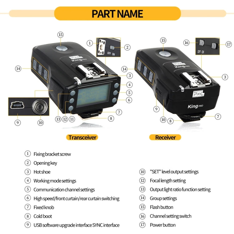 For Nikon Pixel King Pro Camera Wireless Radio Flash TTL Transmitter and Receiver - free shipping - PMC TechLife - Order now!