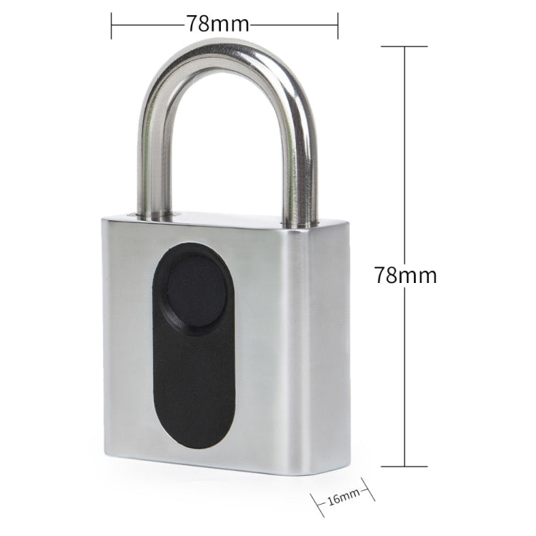 USB Rechargeable Door Lock Fingerprint Padlock Quick Unlock Security Keyless Smart Metal Lock - Padlocks by PMC TechLife | Online Shopping South Africa | PMC TechLife | Buy Now Pay Later Mobicred