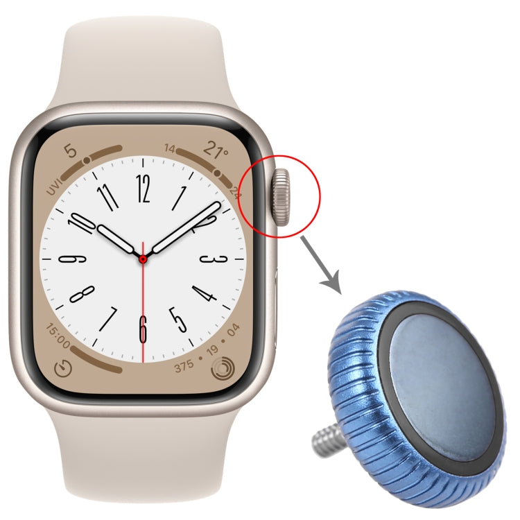 Watch Crown Nut Replacement For Apple Watch Series 8 (GPS) (Blue) - Other Parts by PMC TechLife | Online Shopping South Africa | PMC TechLife