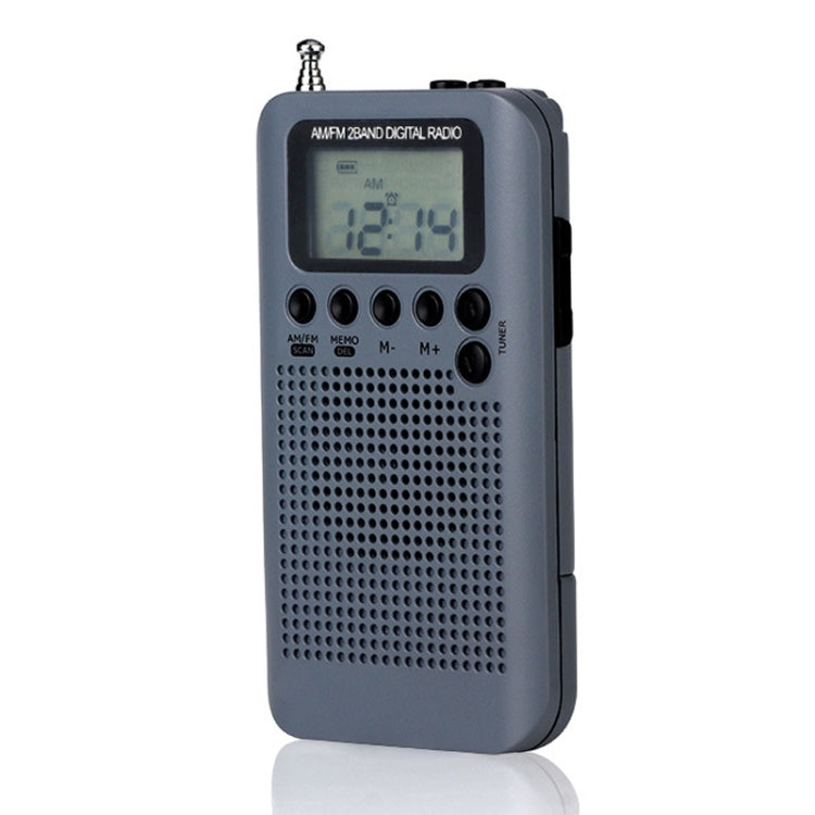 HRD-104 Mini Portable FM + AM Two Band Radio with Loudspeaker(Grey) - Radio Player by PMC TechLife | Online Shopping South Africa | PMC TechLife