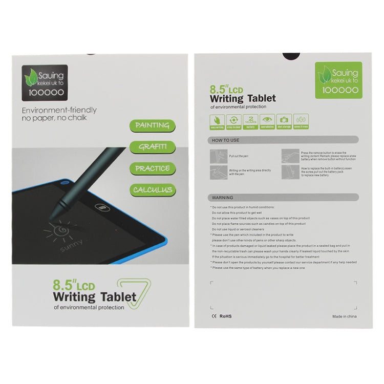Portable 8.5 inch LCD Writing Tablet Drawing Graffiti Electronic Handwriting Pad Message Graphics Board Draft Paper with Writing Pen(Red) -  by PMc TechLife | Online Shopping South Africa | PMc TechLife | Buy Now Pay Later Mobicred