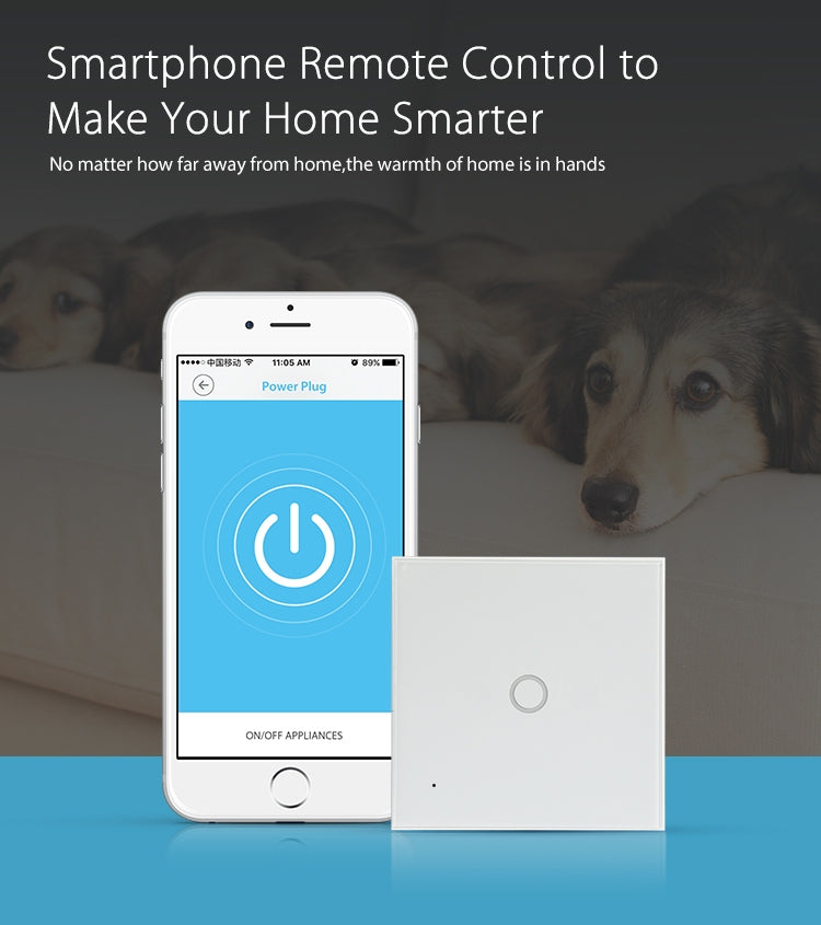 NEO NAS-SC01W Wireless WiFi EU Smart Light Control Switch 1Gang - free shipping - PMC Jewellery - Order now!