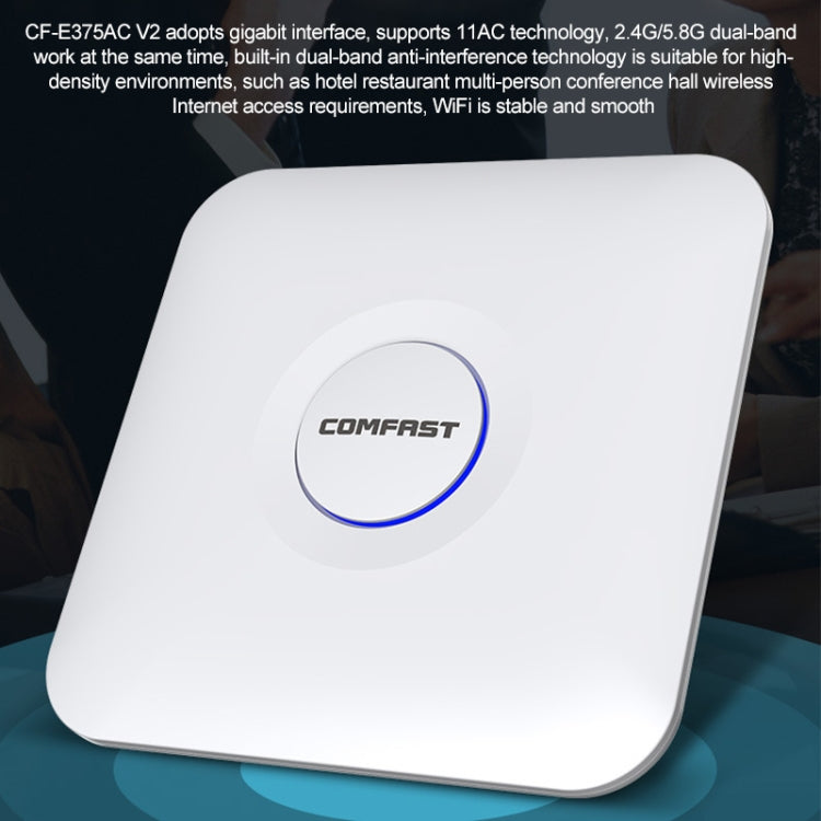 COMFAST CF-E375AC 1300Mbps Dual Band Wireless Indoor Ceiling AP 2.4G+5.8GHz WiFi Access Point - free shipping - PMC Jewellery - Order now!