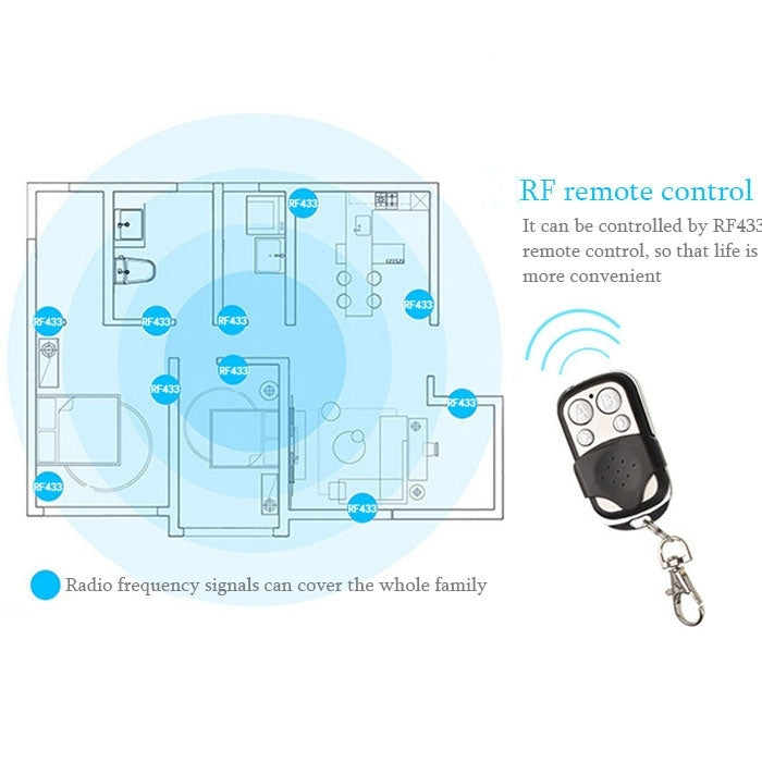 86mm 1 Gang Tempered Glass Panel Wall Switch Smart Home Light Touch Switch with RF433 Remote Controller, AC 110V-240V(Gold) - Smart Switch by PMC Jewellery | Online Shopping South Africa | PMC Jewellery