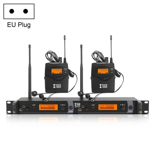 XTUGA IEM1200 Wireless Transmitter 2 Bodypack Stage Singer In-Ear Monitor System(EU Plug) - Microphone by XTUGA | Online Shopping South Africa | PMC Jewellery | Buy Now Pay Later Mobicred