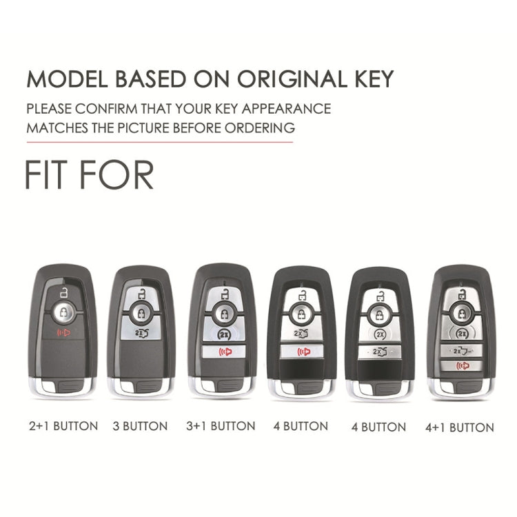For Ford F-150 4-button C072 Car Key Leather Protective Case (Brown) - free shipping - PMC TechLife - Order now!