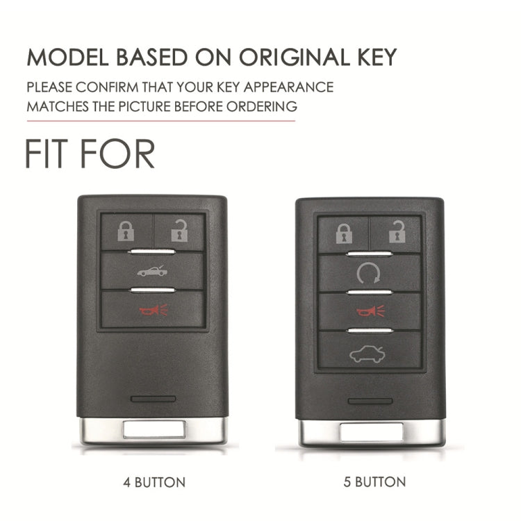 For Cadillac 5-button C091 Car Key Leather Protective Case (Brown) - Car Key Cases by PMC TechLife | Online Shopping South Africa | PMC TechLife | Buy Now Pay Later Mobicred