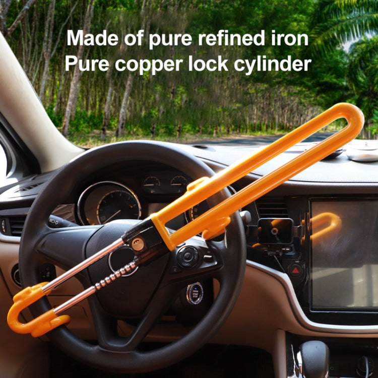 Car Steering Wheel Anti-Theft Lock Retractable Self-Defense Lock (Yellow) - Steering Wheel Locks by PMC TechLife | Online Shopping South Africa | PMC TechLife | Buy Now Pay Later Mobicred