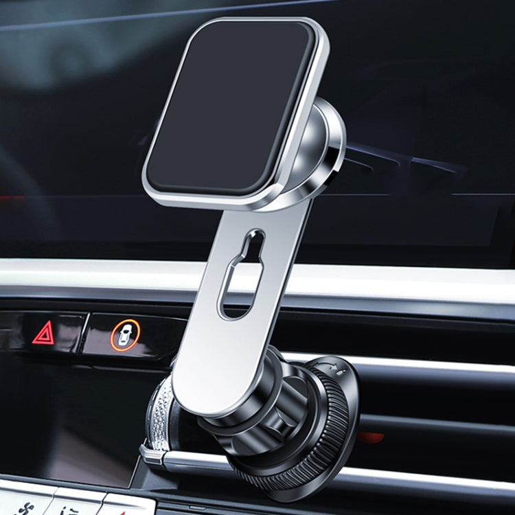 F23 Car Air Outlet Vent Magnetic Phone Navigation Mount Bracket (Silver) - Car Holders by PMC Jewellery | Online Shopping South Africa | PMC Jewellery | Buy Now Pay Later Mobicred