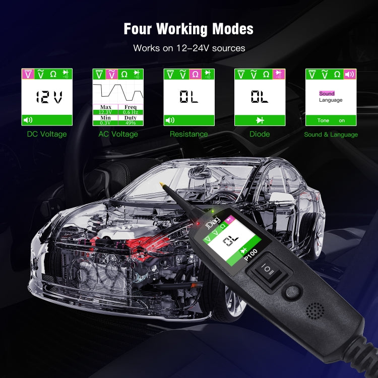 TopDiag P100 Car Circuit Intelligent Analyzer Diagnostic Instrument, Cable Length: 10m - Electronic Test by PMC TechLife | Online Shopping South Africa | PMC TechLife | Buy Now Pay Later Mobicred