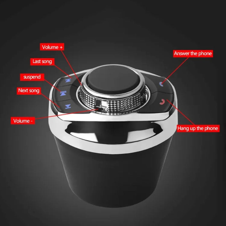 Multifunctional Car Cup Holder Wireless Knob Button Steering Wheel Button Remote Control without Light - Bluetooth Car Kits by PMC TechLife | Online Shopping South Africa | PMC TechLife | Buy Now Pay Later Mobicred