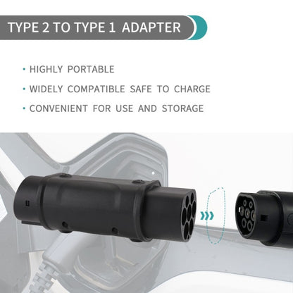 SAE J1772 New Energy Vehicle Charging Gun Type 2 to Type 1 Adapter - EV Charger Accessories by PMC Jewellery | Online Shopping South Africa | PMC Jewellery