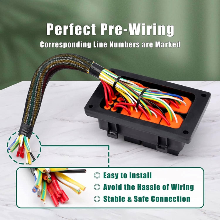 24V 5 Pin Car 6 Slots IP66 Waterproof Relay Fuse Box with Cable - Fuse by PMC TechLife | Online Shopping South Africa | PMC TechLife | Buy Now Pay Later Mobicred