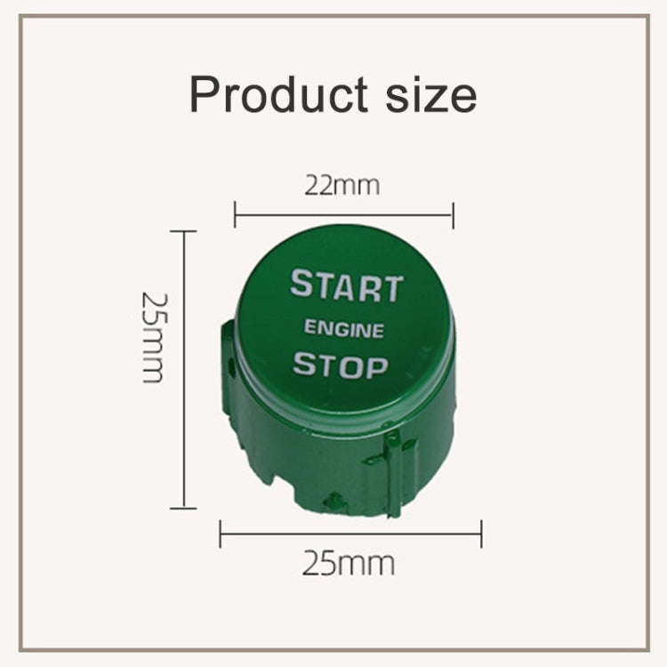 One-key Start Engine Stop Switch Button for Land Rover Range Rover / Discovery, Left Driving(Green) - Car Switches by PMC TechLife | Online Shopping South Africa | PMC TechLife | Buy Now Pay Later Mobicred