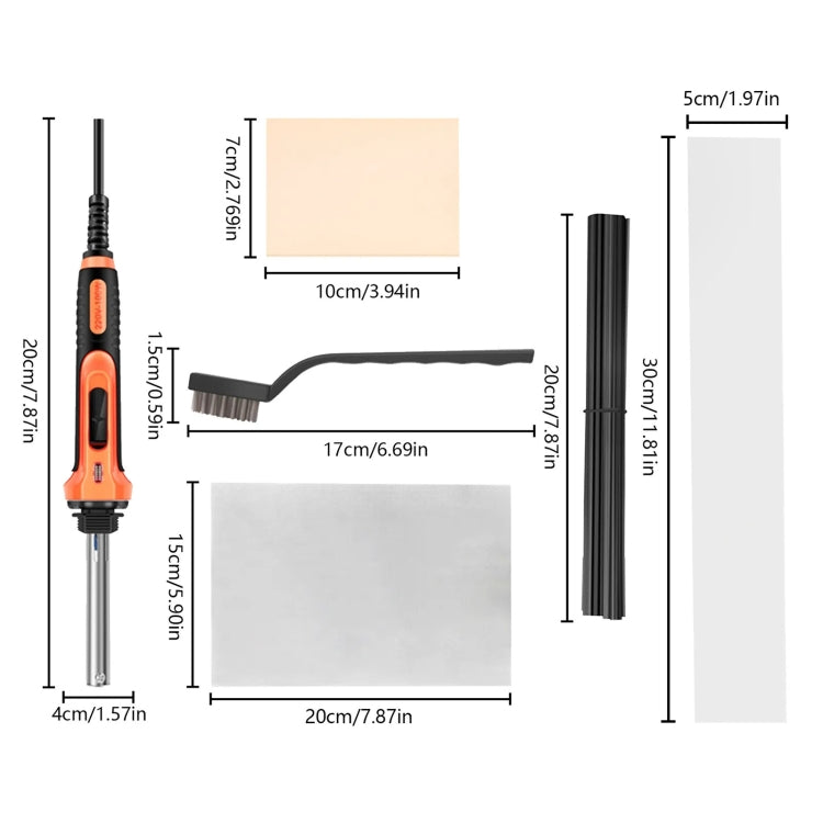 100W Electric Soldering Iron Plastic Welding Machine Car Bumper Repair Plier, EU Plug (Red) - Hand Tool Sets by PMC TechLife | Online Shopping South Africa | PMC TechLife | Buy Now Pay Later Mobicred