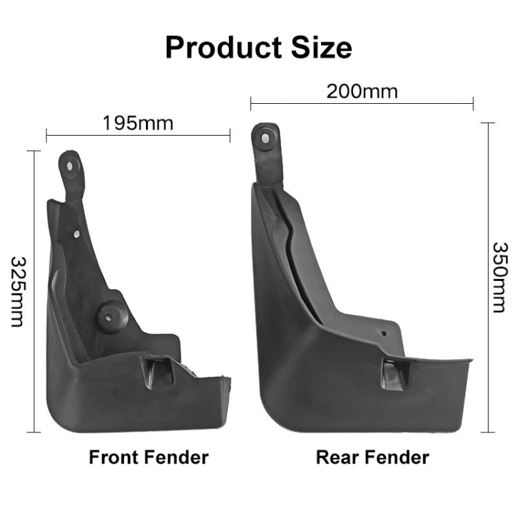 For Toyota RAV4 2019 4pcs/Set Car Auto Soft Plastic Splash Flaps Fender Guard - Mudguards by PMC TechLife | Online Shopping South Africa | PMC TechLife | Buy Now Pay Later Mobicred