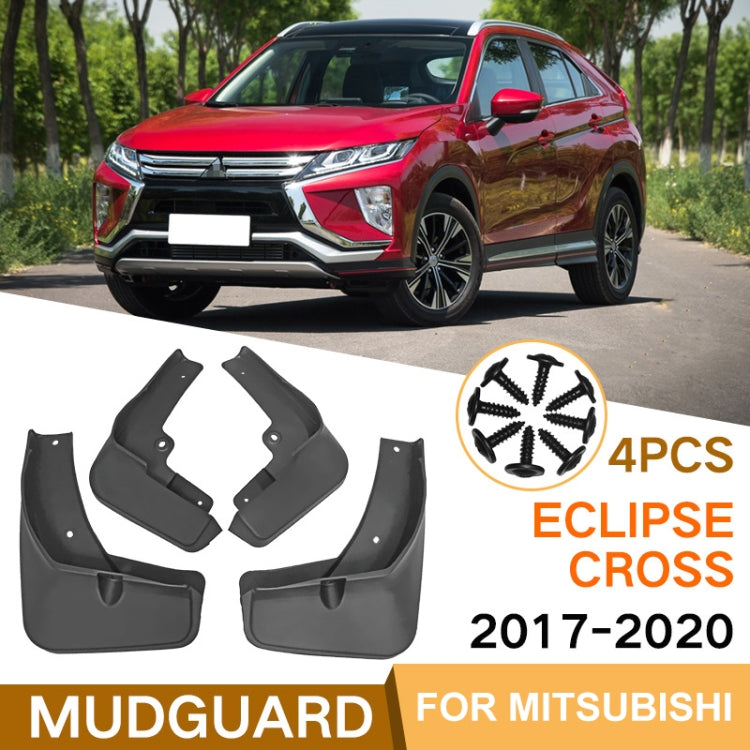 For Mitsubishi Eclipse Cross 2018-2020 4pcs/Set Car Auto Soft Plastic Splash Flaps Fender Guard - Mudguards by PMC Jewellery | Online Shopping South Africa | PMC Jewellery | Buy Now Pay Later Mobicred