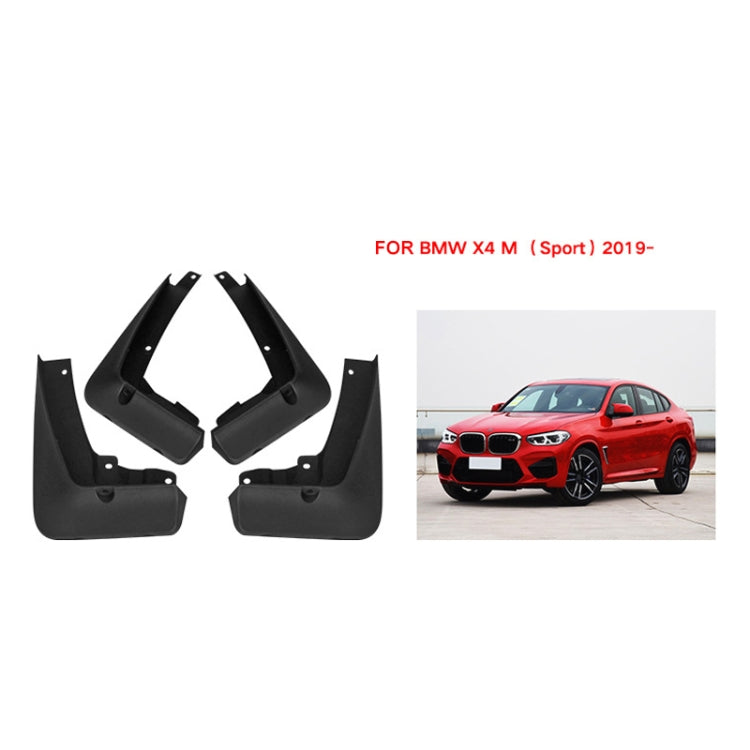 For BMW X4 M Sports 2019-2023 4pcs/Set Car Auto Soft Plastic Splash Flaps Fender Guard - Mudguards by PMC Jewellery | Online Shopping South Africa | PMC Jewellery