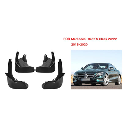 For Mercedes-Benz S-class 2014-2020 4pcs/Set Car Auto Soft Plastic Splash Flaps Fender Guard - Mudguards by PMC Jewellery | Online Shopping South Africa | PMC Jewellery | Buy Now Pay Later Mobicred