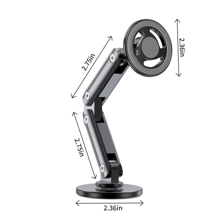 LK-CDD13 Car Multi-angle Adjustable MagSafe Magnetic Holder (Black) - Car Holders by PMC TechLife | Online Shopping South Africa | PMC TechLife | Buy Now Pay Later Mobicred