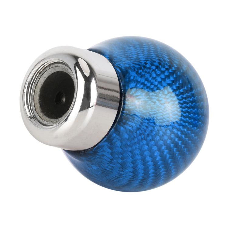 Car Carbon Fiber Pattern Gear Shift Knob Round Modified Gear Shift Head (Blue) - Shift Knob by PMC TechLife | Online Shopping South Africa | PMC TechLife | Buy Now Pay Later Mobicred