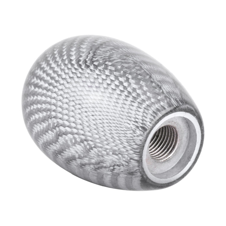 Car Carbon Fiber Pattern Gear Shift Knob Short Style Duck Egg Type Automatic Gear Head (Silver) - Shift Knob by PMC TechLife | Online Shopping South Africa | PMC TechLife | Buy Now Pay Later Mobicred