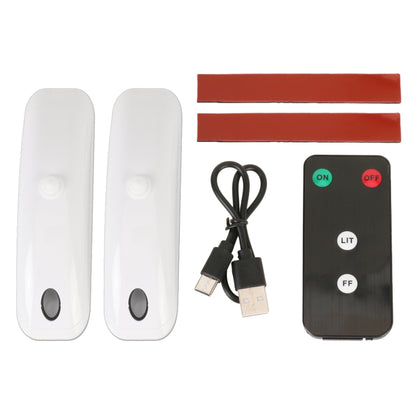 H901 2pcs / Pack Car Remote Pilot Light Warning Light Dual Flash Light (White) - Warning Lights by PMC Jewellery | Online Shopping South Africa | PMC Jewellery | Buy Now Pay Later Mobicred