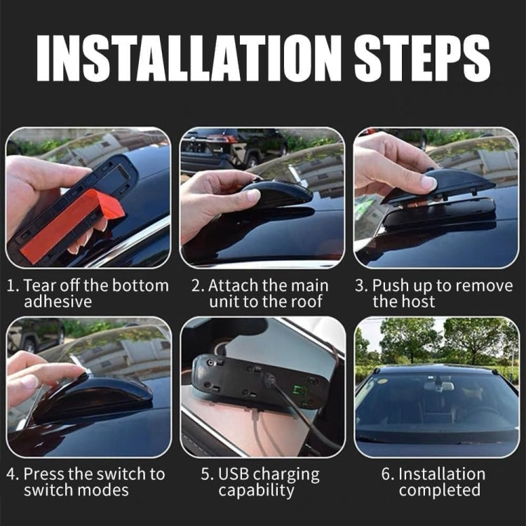 H901 2pcs / Pack Car Remote Pilot Light Warning Light Dual Flash Light (White) - Warning Lights by PMC TechLife | Online Shopping South Africa | PMC TechLife | Buy Now Pay Later Mobicred