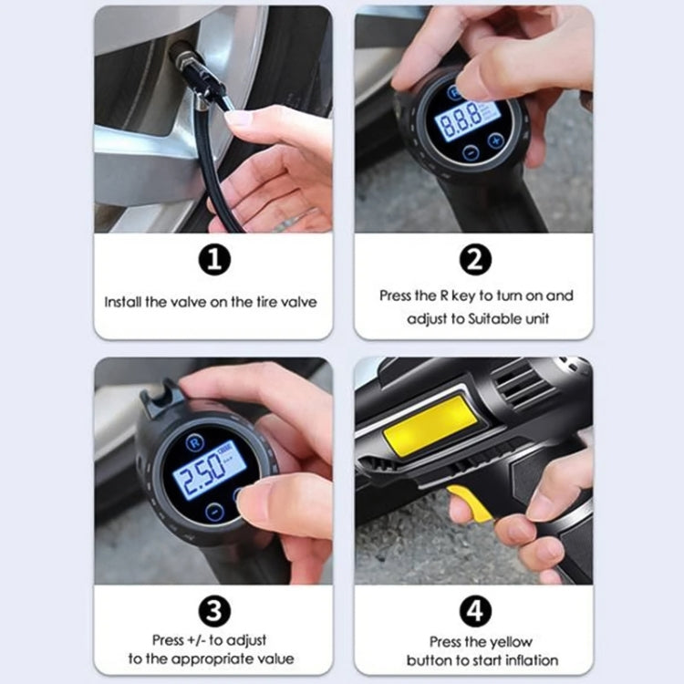 Car Portable Mini Wired Digital Display Tire Inflator Pump - Inflatable Pump by PMC TechLife | Online Shopping South Africa | PMC TechLife