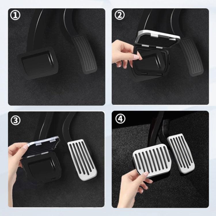 For Tesla Model 3 / Y Snap-on Car Accelerator Brake Pedal (Silver) - free shipping - PMC TechLife - Order now!