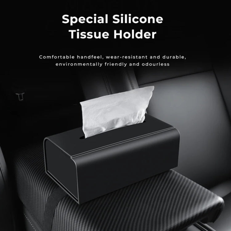 For Tesla Universal Car Silicone Tissue Box Elastic Belt Paper Box - Tissue Boxes by PMC Jewellery | Online Shopping South Africa | PMC Jewellery | Buy Now Pay Later Mobicred