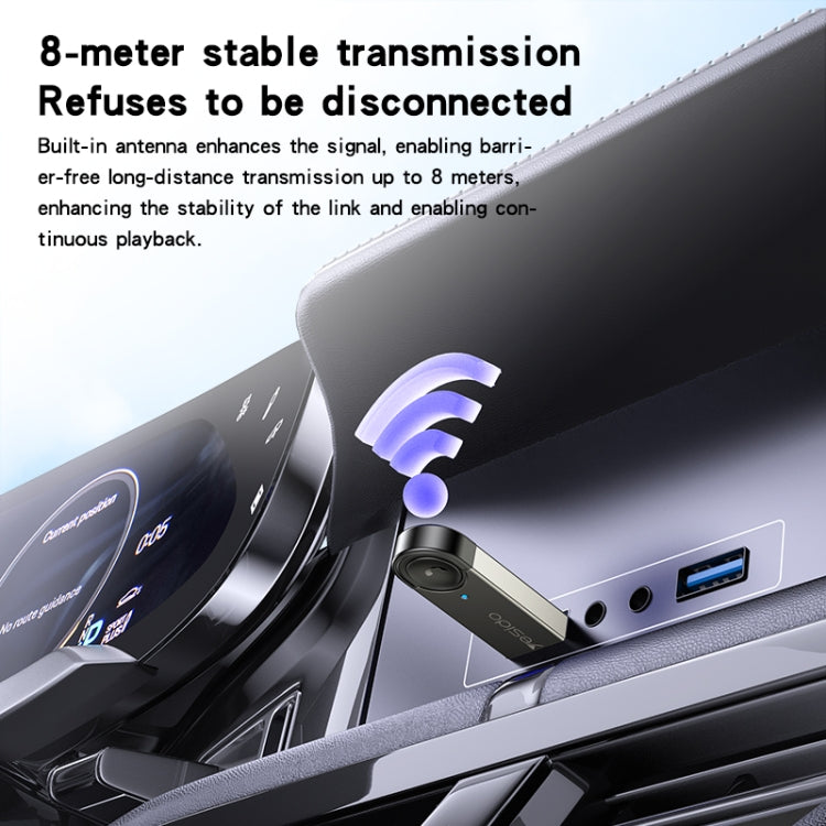 Yesido YAU81 USB Wireless Audio Adapter Car Bluetooth Receiver - Bluetooth Adapters by Yesido | Online Shopping South Africa | PMC Jewellery | Buy Now Pay Later Mobicred