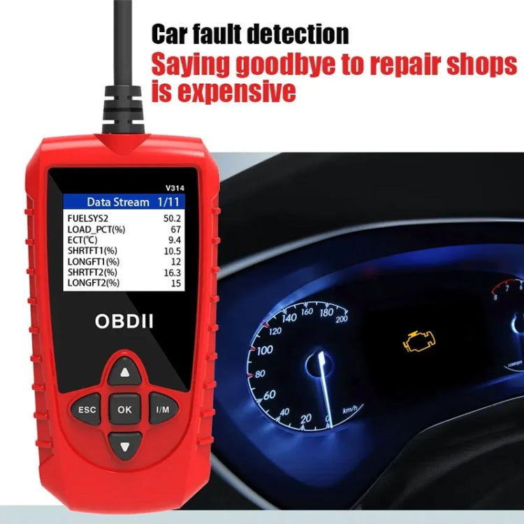 V314 Car OBD Diagnostic Instrument Fault Clear Code Reader - free shipping - PMC TechLife - Order now!