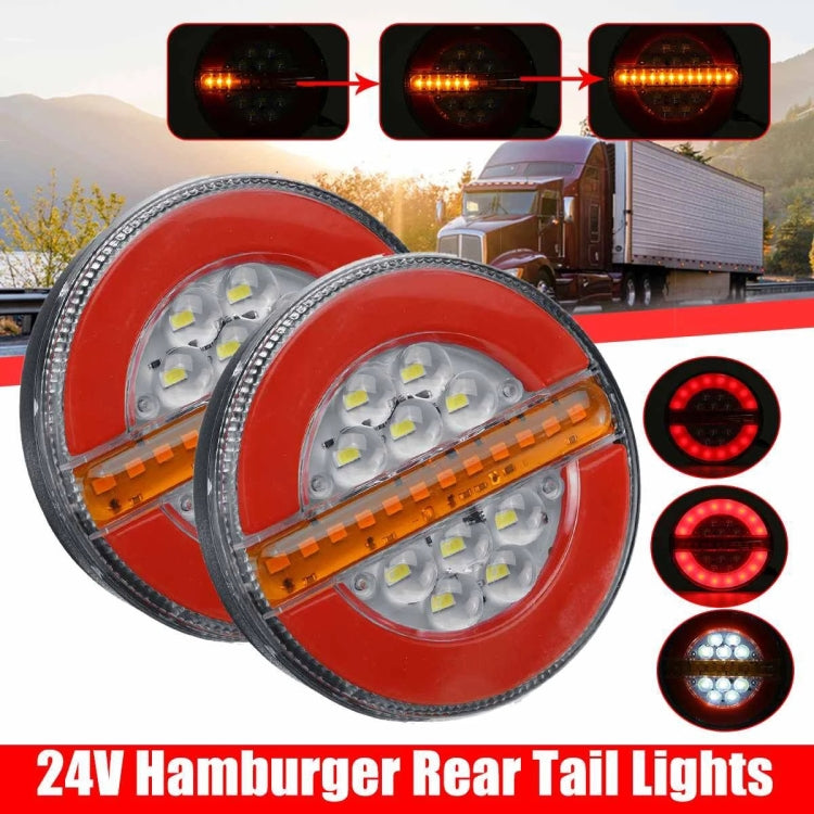 4 inch 24V Truck LED Flowing Water Taillight - Brake Lights by PMC Jewellery | Online Shopping South Africa | PMC Jewellery | Buy Now Pay Later Mobicred