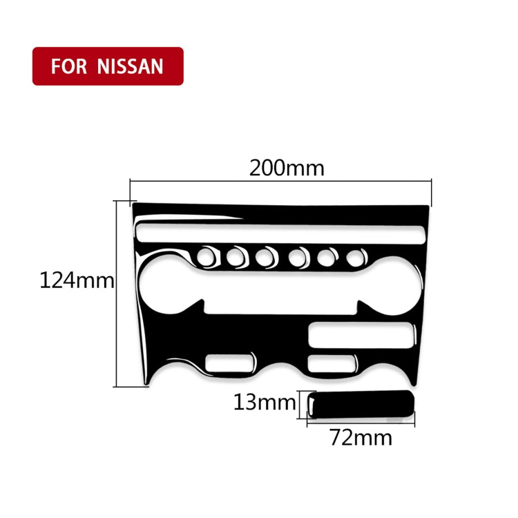 For Nissan 370Z Z34 2009- 2 in 1 Car AC Adjustment Panel Decorative Sticker, Left and Right Drive Universal (Black) - Car Interior Mouldings by PMC Jewellery | Online Shopping South Africa | PMC Jewellery | Buy Now Pay Later Mobicred