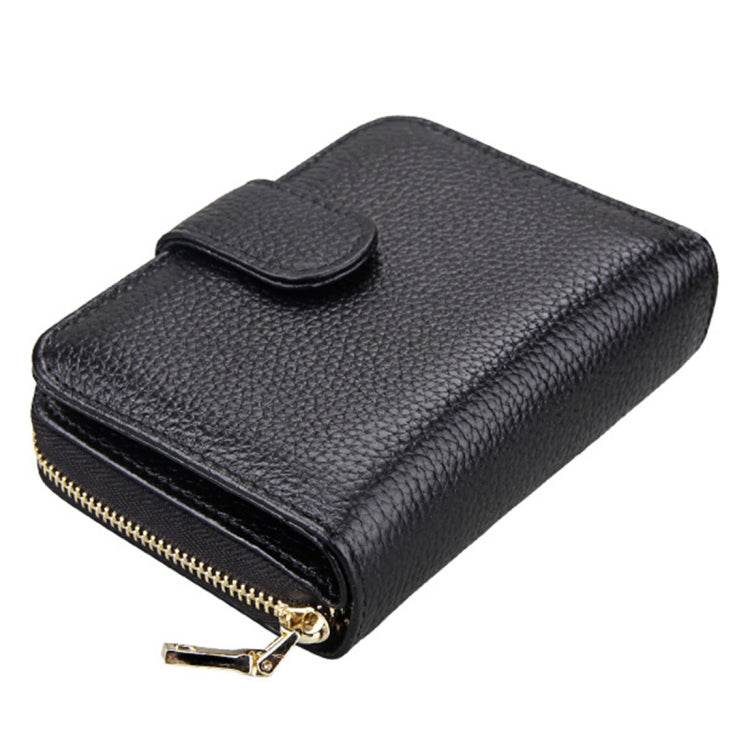 KB132 Female Style Full Grain Cow Leather Multifunctional RFID Wallet/ Card Bag/ Driving License Package(Black) - Wallets by PMC Jewellery | Online Shopping South Africa | PMC Jewellery | Buy Now Pay Later Mobicred