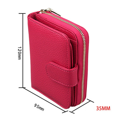 KB132 Female Style Full Grain Cow Leather Multifunctional RFID Wallet/ Card Bag/ Driving License Package(Magenta) - Wallets by PMC Jewellery | Online Shopping South Africa | PMC Jewellery | Buy Now Pay Later Mobicred