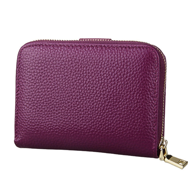 KB132 Female Style Full Grain Cow Leather Multifunctional RFID Wallet/ Card Bag/ Driving License Package(Purple) - Wallets by PMC Jewellery | Online Shopping South Africa | PMC Jewellery | Buy Now Pay Later Mobicred