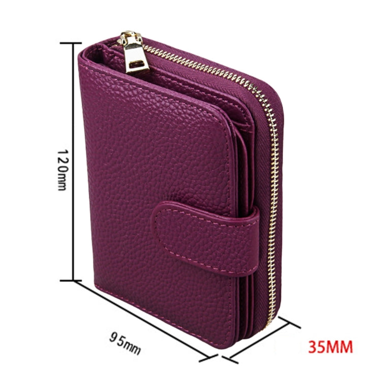 KB132 Female Style Full Grain Cow Leather Multifunctional RFID Wallet/ Card Bag/ Driving License Package(Purple) - Wallets by PMC Jewellery | Online Shopping South Africa | PMC Jewellery | Buy Now Pay Later Mobicred