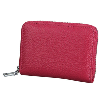 KB205 Antimagnetic RFID Litchi Texture Leather Zipper Large-capacity Card Holder Wallet(Rose Red) - Antimagnetic RFID Package by PMC Jewellery | Online Shopping South Africa | PMC Jewellery | Buy Now Pay Later Mobicred