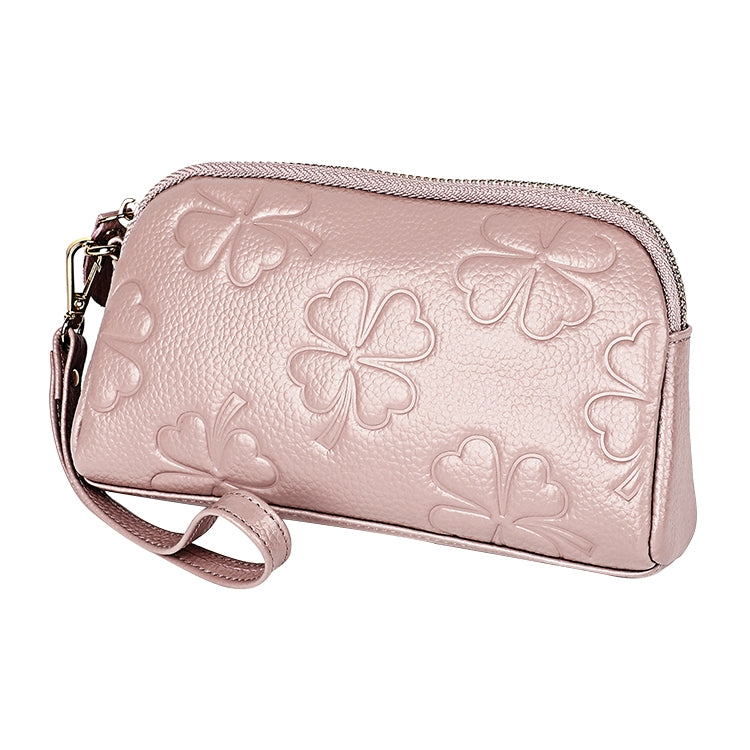 2026 Multifunctional Litchi Texture Women Large Capacity Hand Wallet Shell bag with Card Slots(Light Pink) - Wallets by PMC Jewellery | Online Shopping South Africa | PMC Jewellery | Buy Now Pay Later Mobicred