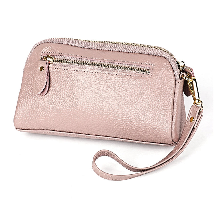 2026 Multifunctional Litchi Texture Women Large Capacity Hand Wallet Shell bag with Card Slots(Light Pink) - Wallets by PMC Jewellery | Online Shopping South Africa | PMC Jewellery | Buy Now Pay Later Mobicred