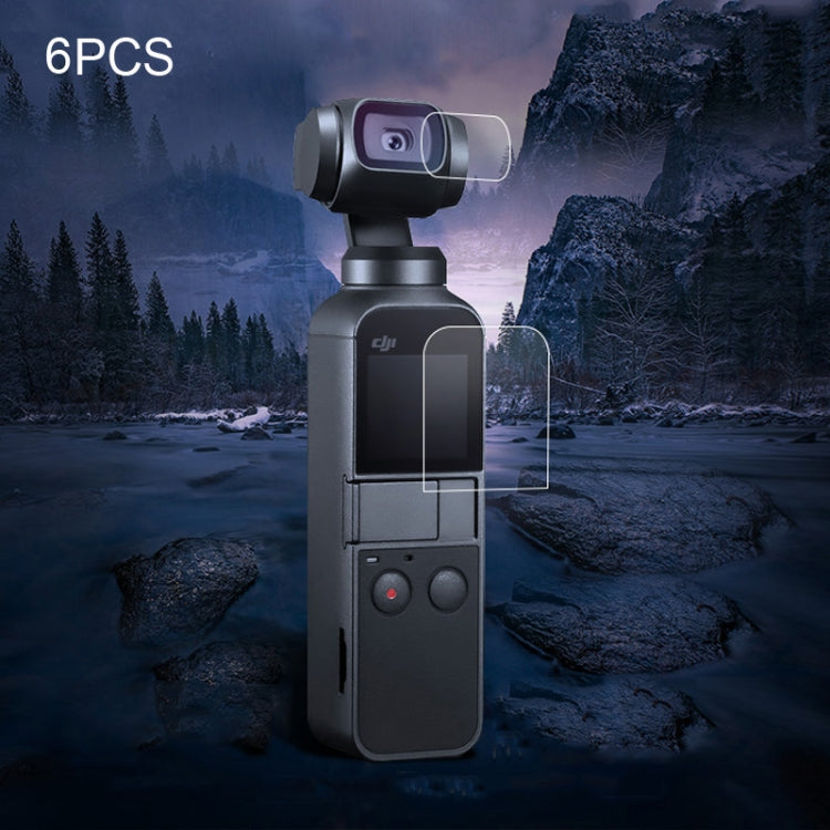6 PCS Lens Protector + Screen Tempered Glass Film for DJI OSMO Pocket Gimbal - Protective Film & Stickers by PMC TechLife | Online Shopping South Africa | PMC TechLife | Buy Now Pay Later Mobicred