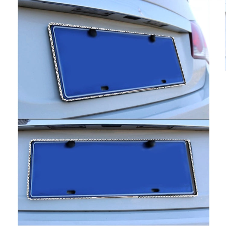 2 PCS Car License Plate Frames Car Styling License Plate Frame Aluminum Alloy Universal License Plate Holder Car Accessories(Black) - License Plate Covers & Frames by PMC Jewellery | Online Shopping South Africa | PMC Jewellery | Buy Now Pay Later Mobicred