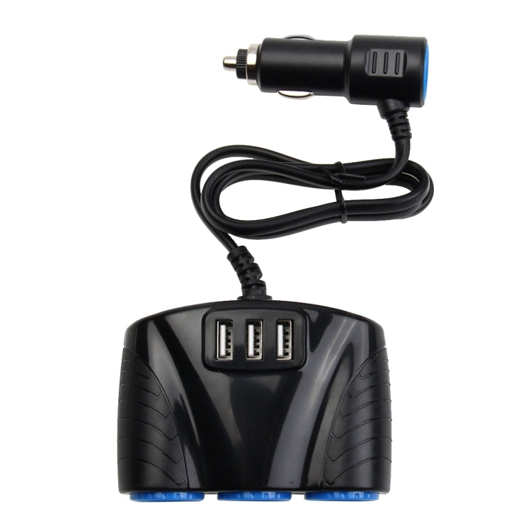 12-24V 3.1A 3 USB Ports & 3 Car Cigarette Lighter Sockets Car Charger - Cigar Socket by PMC Jewellery | Online Shopping South Africa | PMC Jewellery | Buy Now Pay Later Mobicred