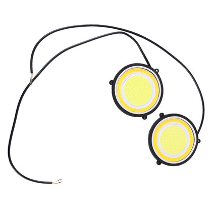 2 PCS DC 12V 10W 6000K Circular Car DRL Daytime Running Lights Lamp(White Light + Yellow Light) - Running Lights by PMC Jewellery | Online Shopping South Africa | PMC Jewellery | Buy Now Pay Later Mobicred