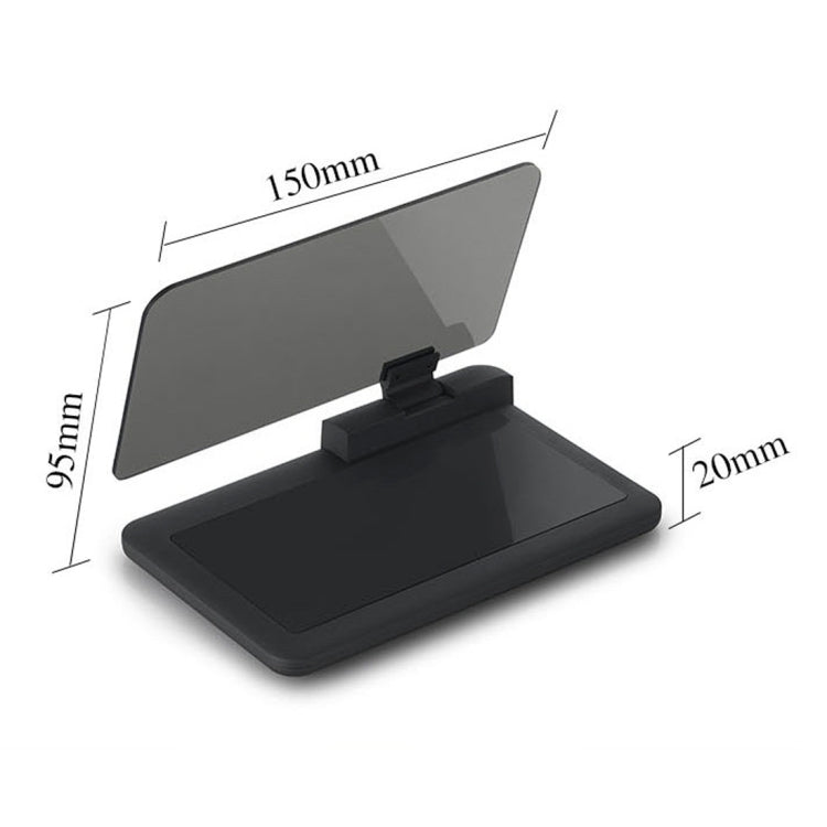 Universal Car GPS HUD Head Up Display Holder / Mobile Phone Navigation Bracket, For iPhone, Galaxy, Huawei, Xiaomi, Lenovo, Sony, LG, HTC and Other Smartphones(Black) - Head Up Display System by PMC Jewellery | Online Shopping South Africa | PMC Jewellery | Buy Now Pay Later Mobicred